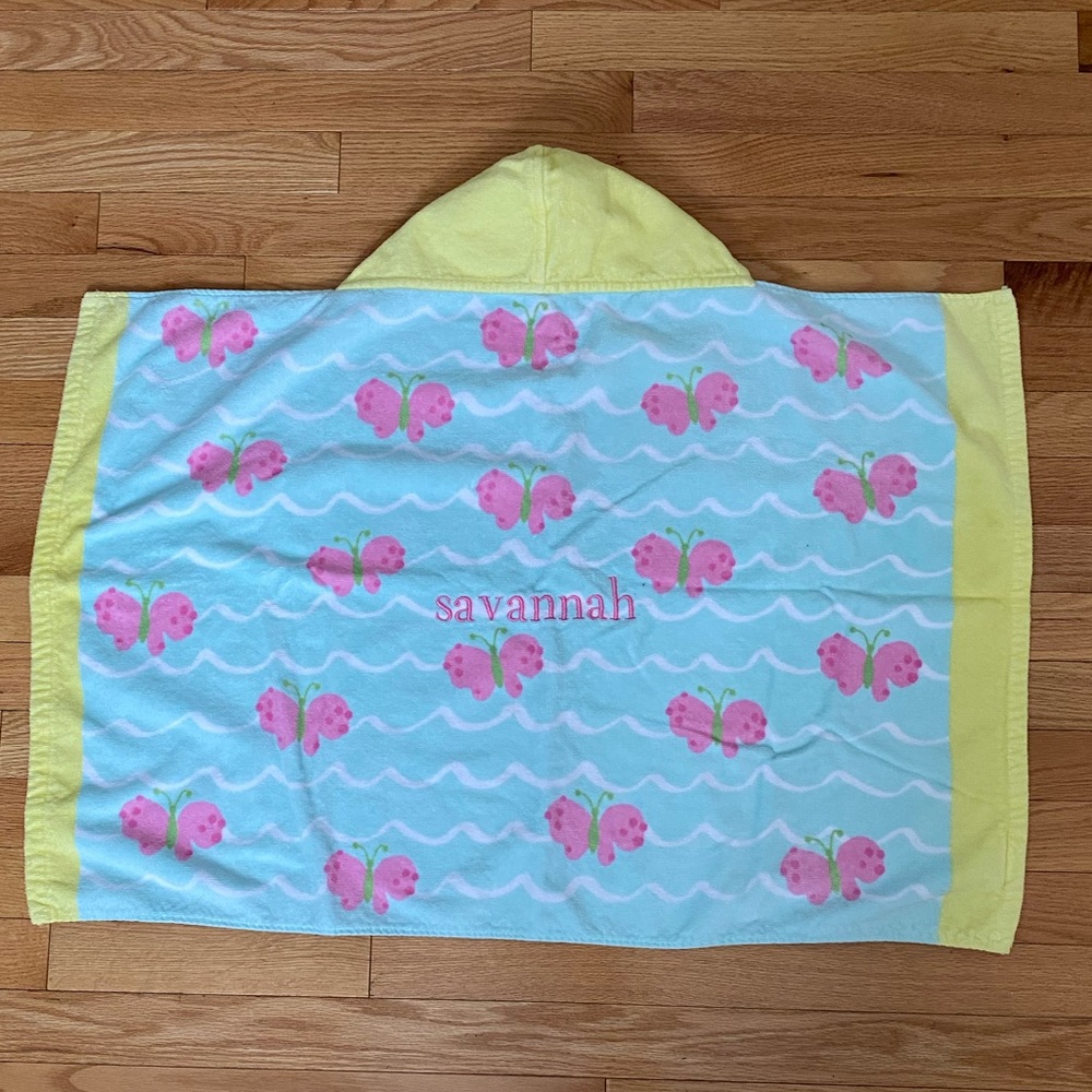 Savannah personalized Pottery Barn Kids baby towel.